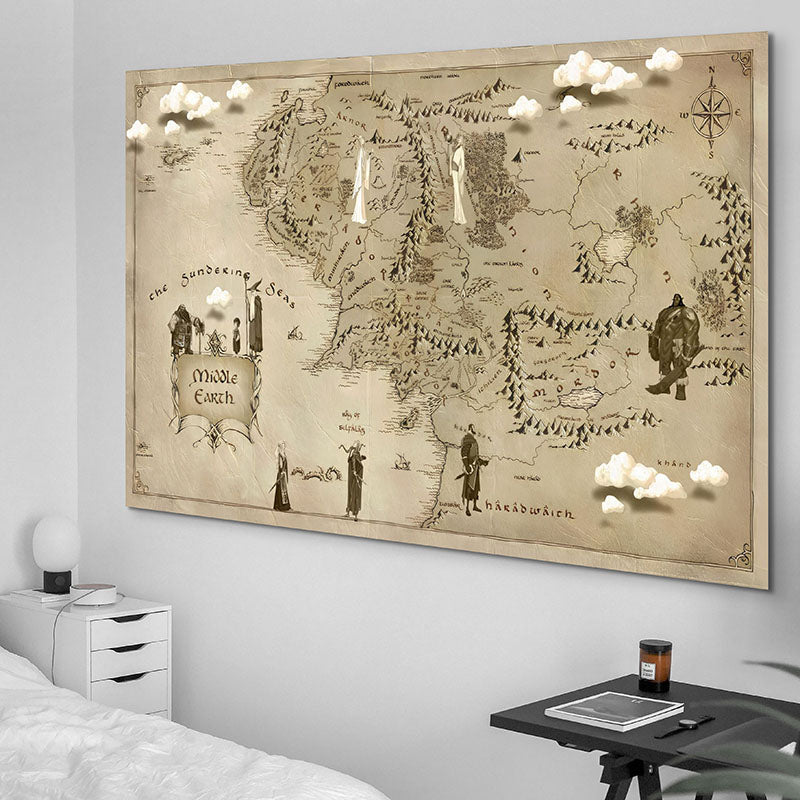 Tableau Seigneur Des Anneaux Terre Du Milieu 3