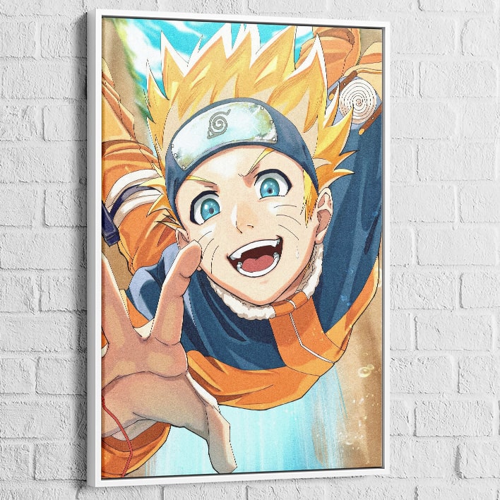 Illustration murale Naruto Uzumaki style anime japonais

