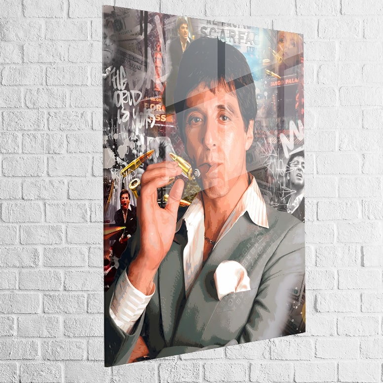 illustration murale Al Pacino Scarface

