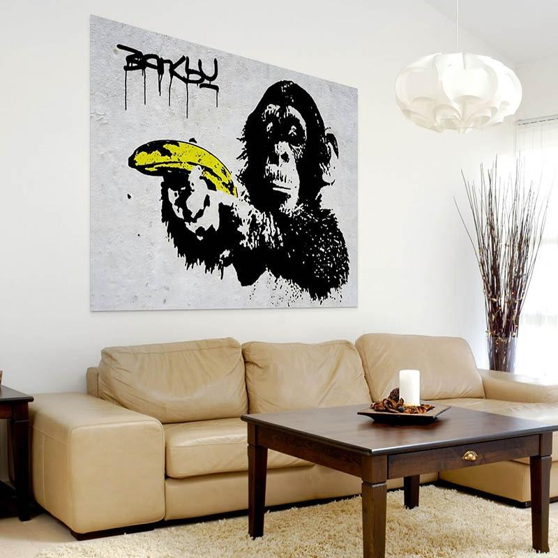 Tableau Banksy Banana Monkey - Montableaudeco