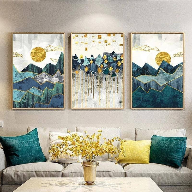 Affiche Abstraite Montagne