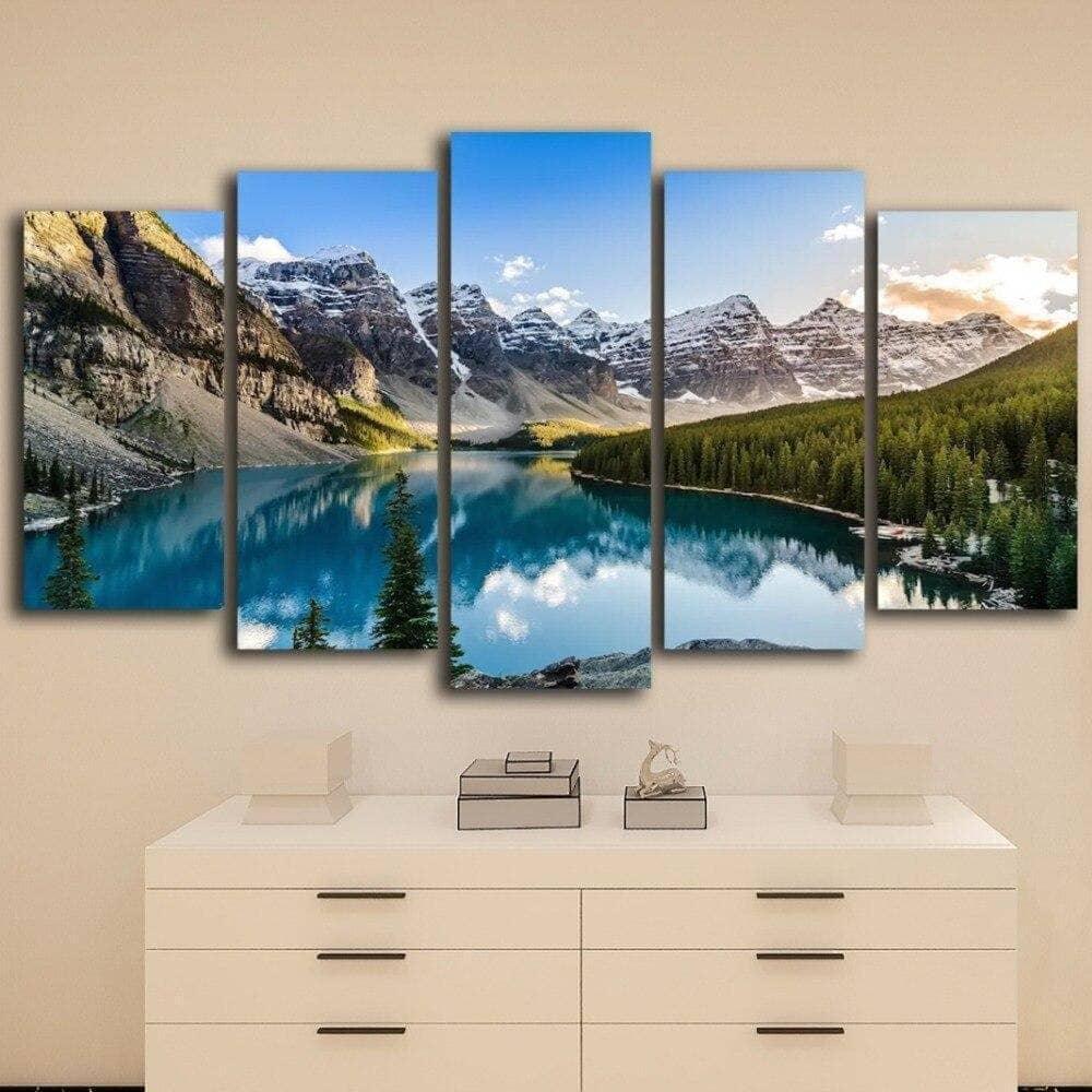 Tableau Montagne 5 Panneaux - Montableaudeco