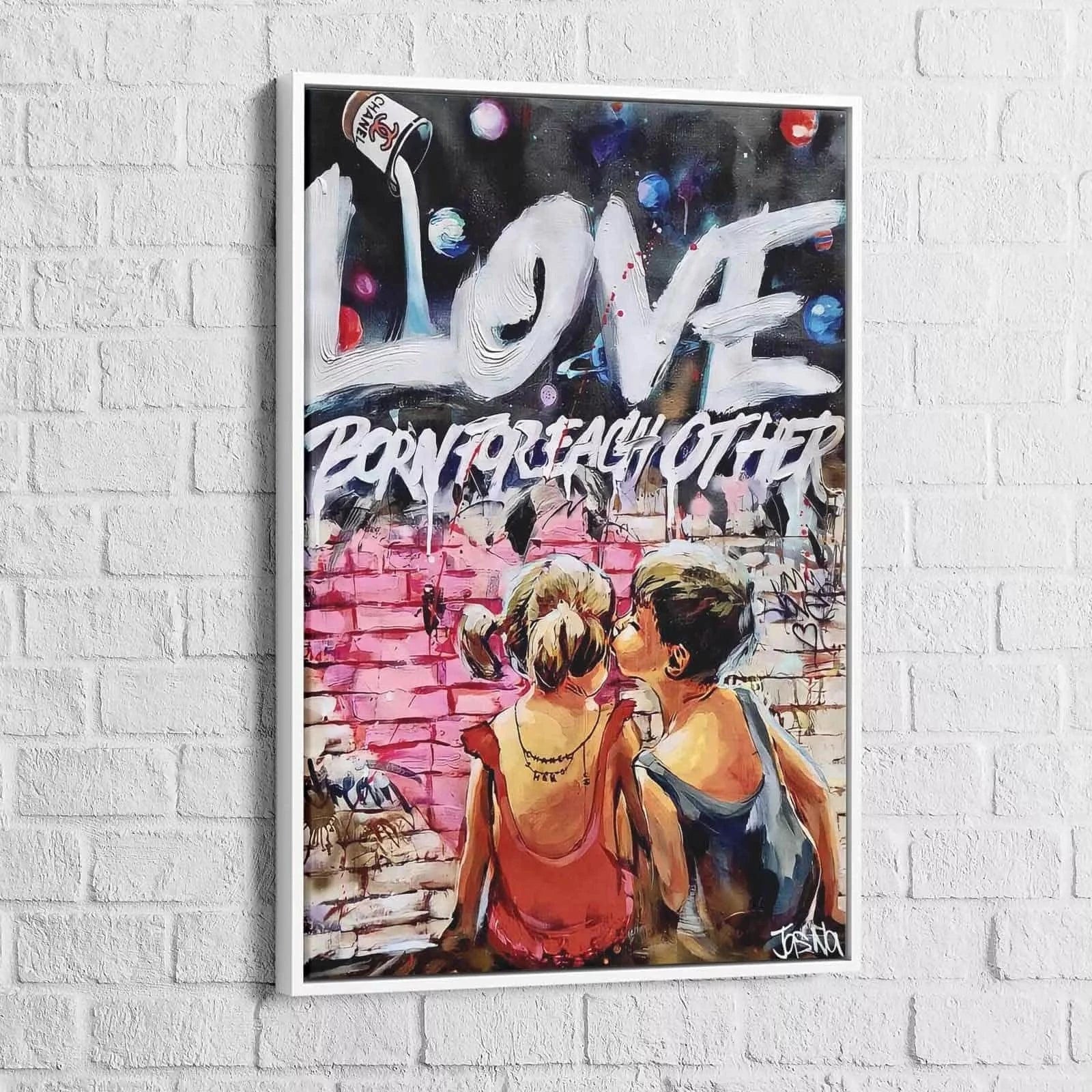 Tableau Street Art Born For Each Other - Montableaudeco